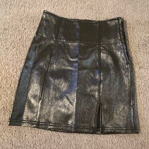Free People Black Metallic Skirt